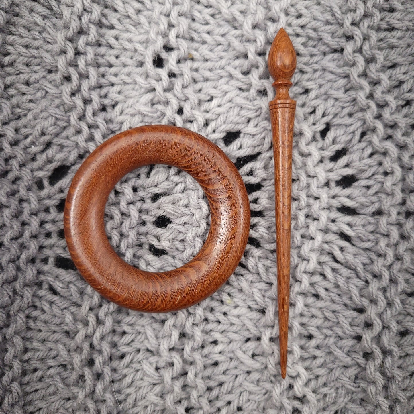 Lacewood Shawl Pin and Ring Set