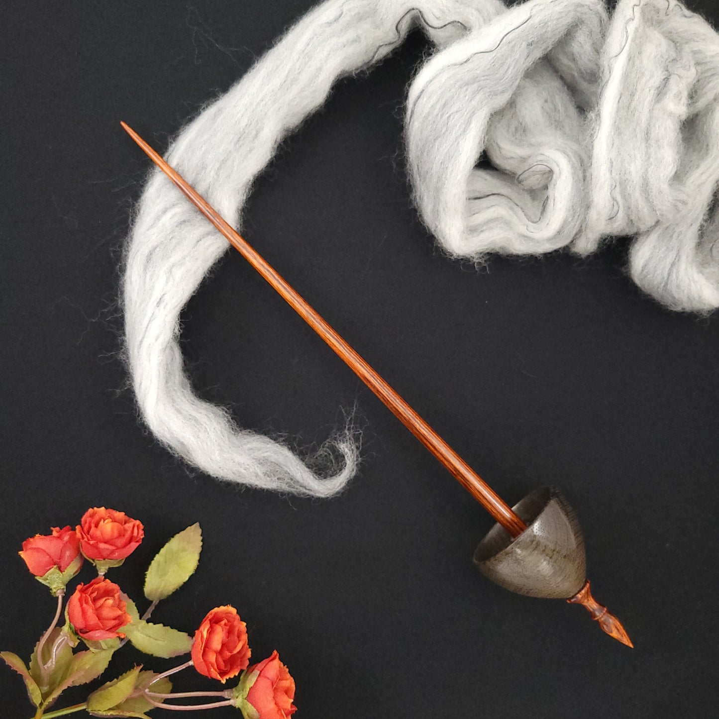 Full Size Bog Oak Tibetan Spindle