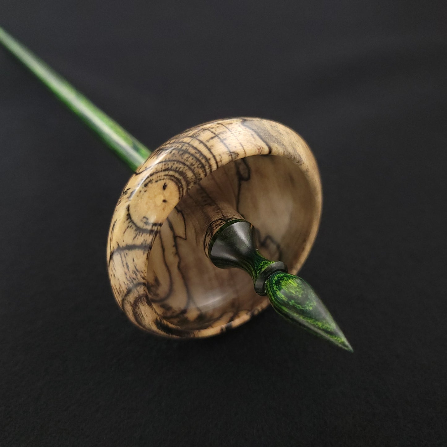 Full Size Spalted Holly Bob Spindle