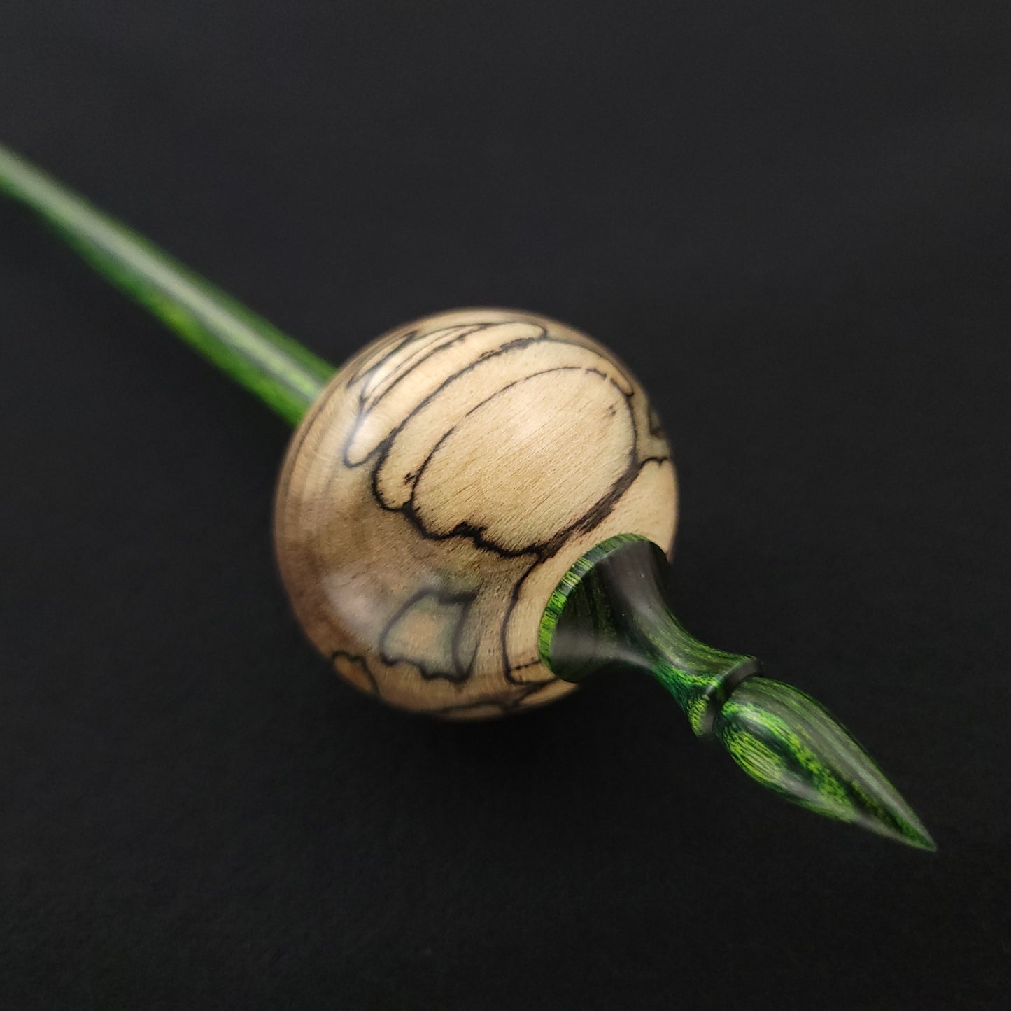 Full Size Spalted Holly Ninja Spindle