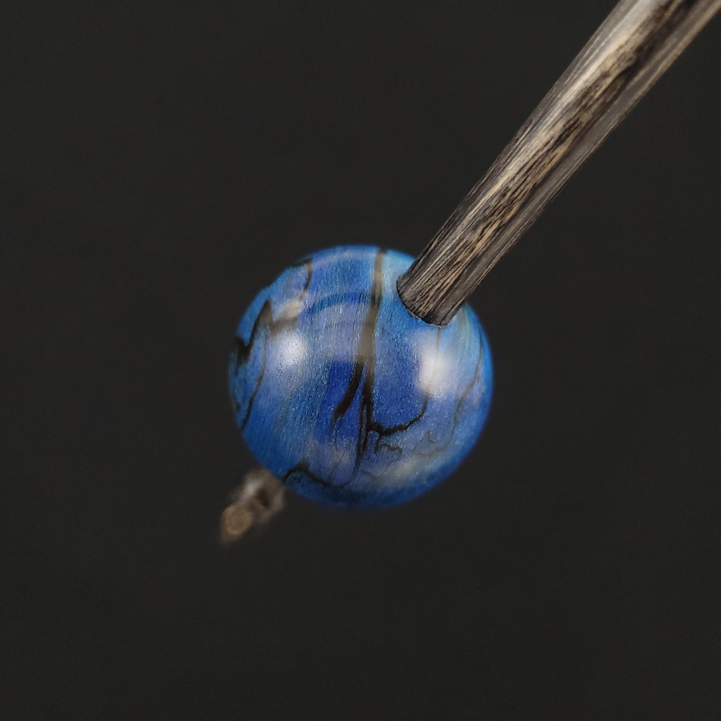 Full Size Spalted Holly Bead Spindle