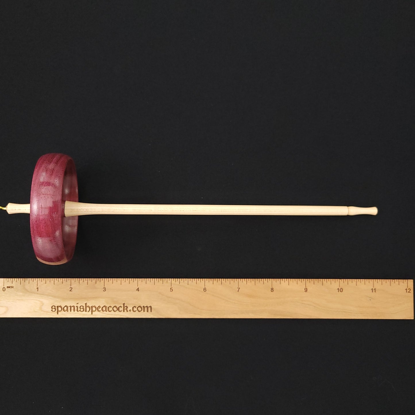 Large Purpleheart Top Whorl Spindle