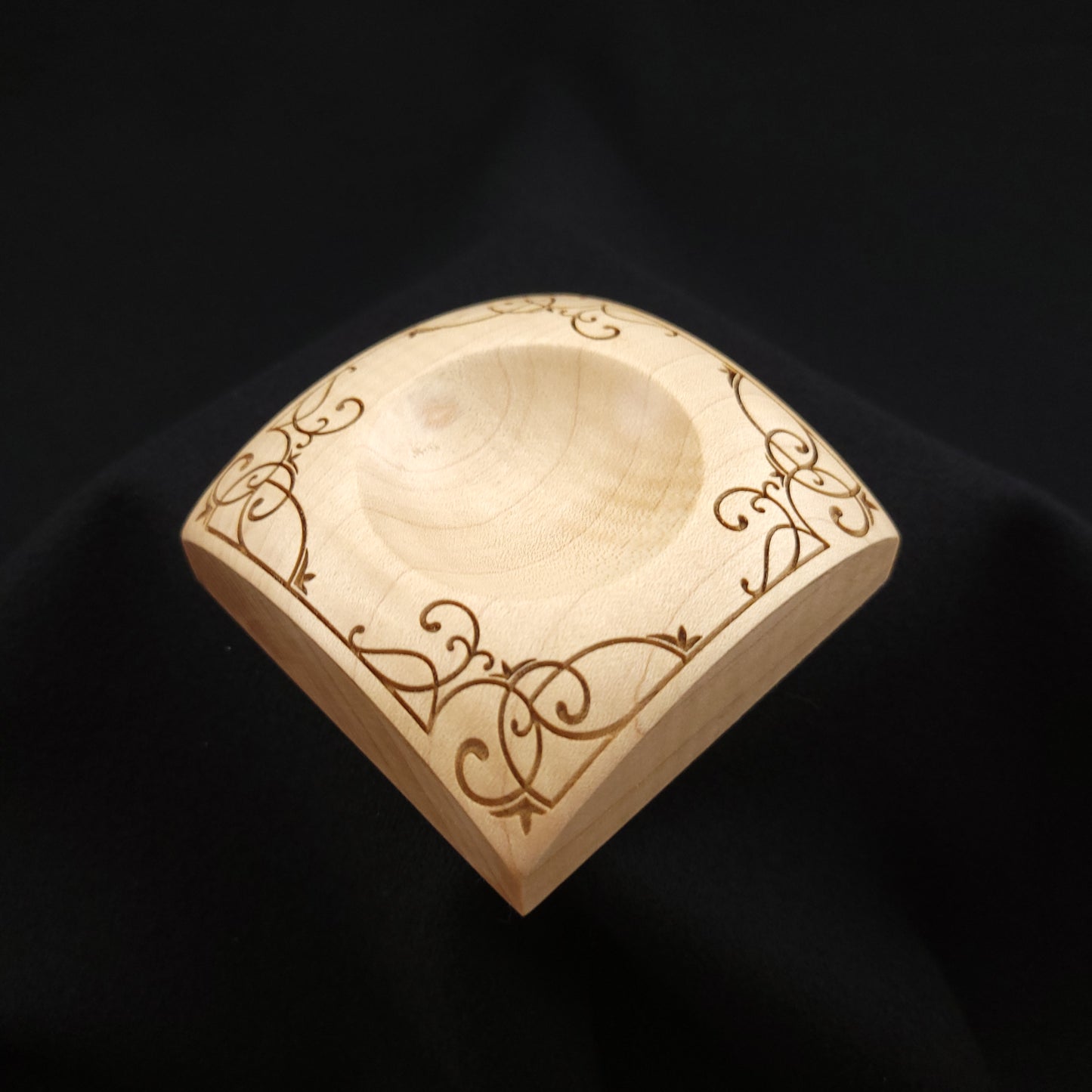 Tiger Stripe Maple Spindle Bowl
