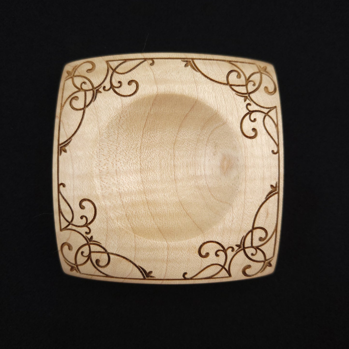 Tiger Stripe Maple Spindle Bowl