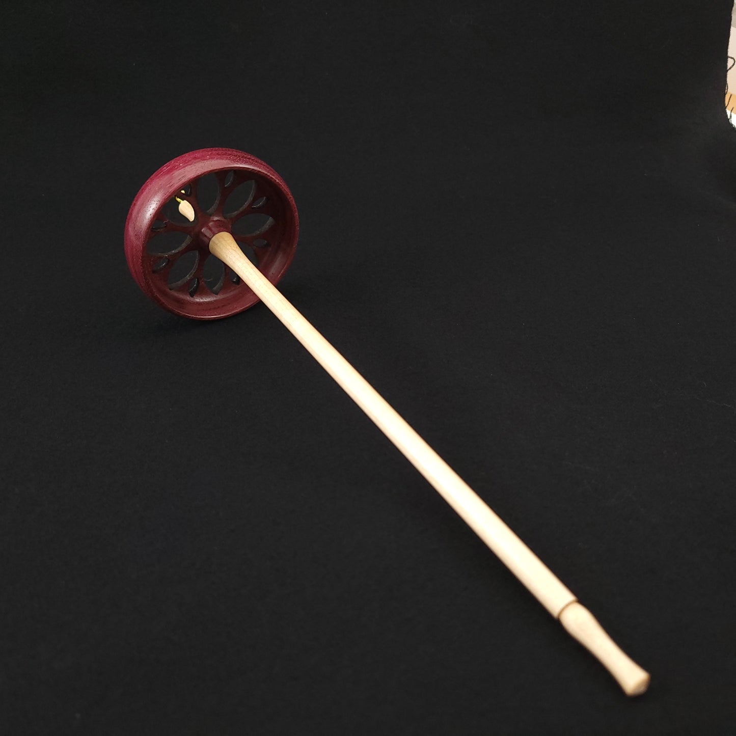 Large Purpleheart Top Whorl Spindle