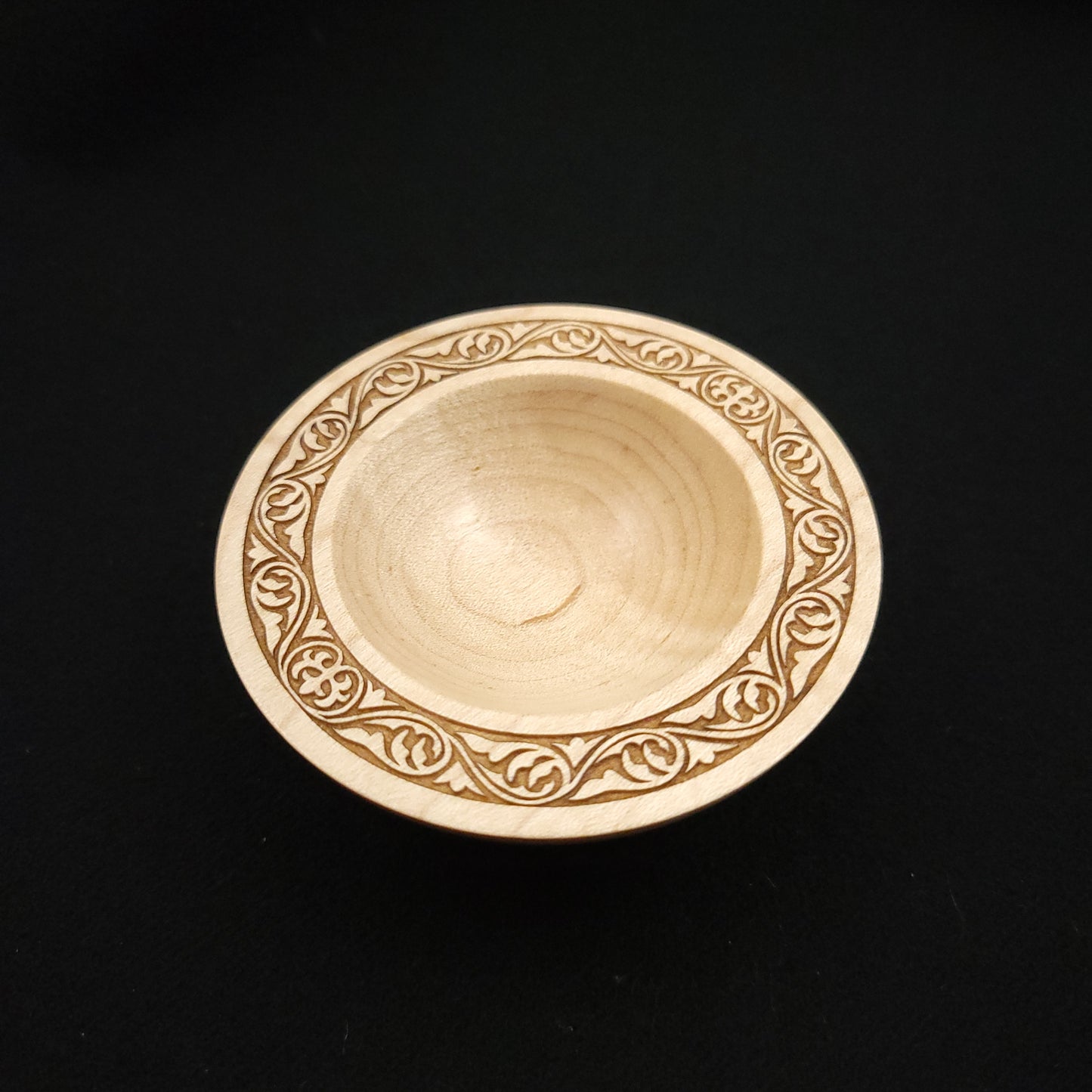 Tiger Stripe Maple Spindle Bowl