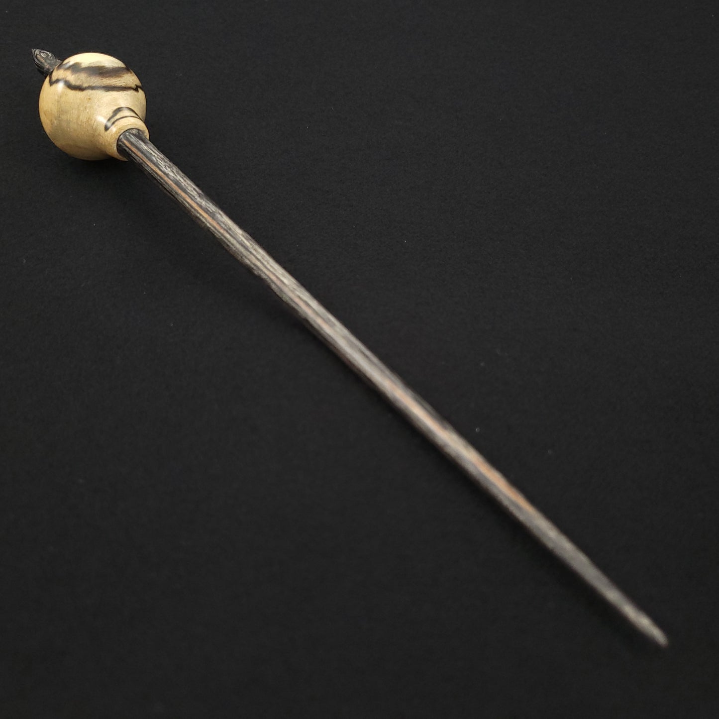 Pocket Size Spalted Holly Bead Spindle