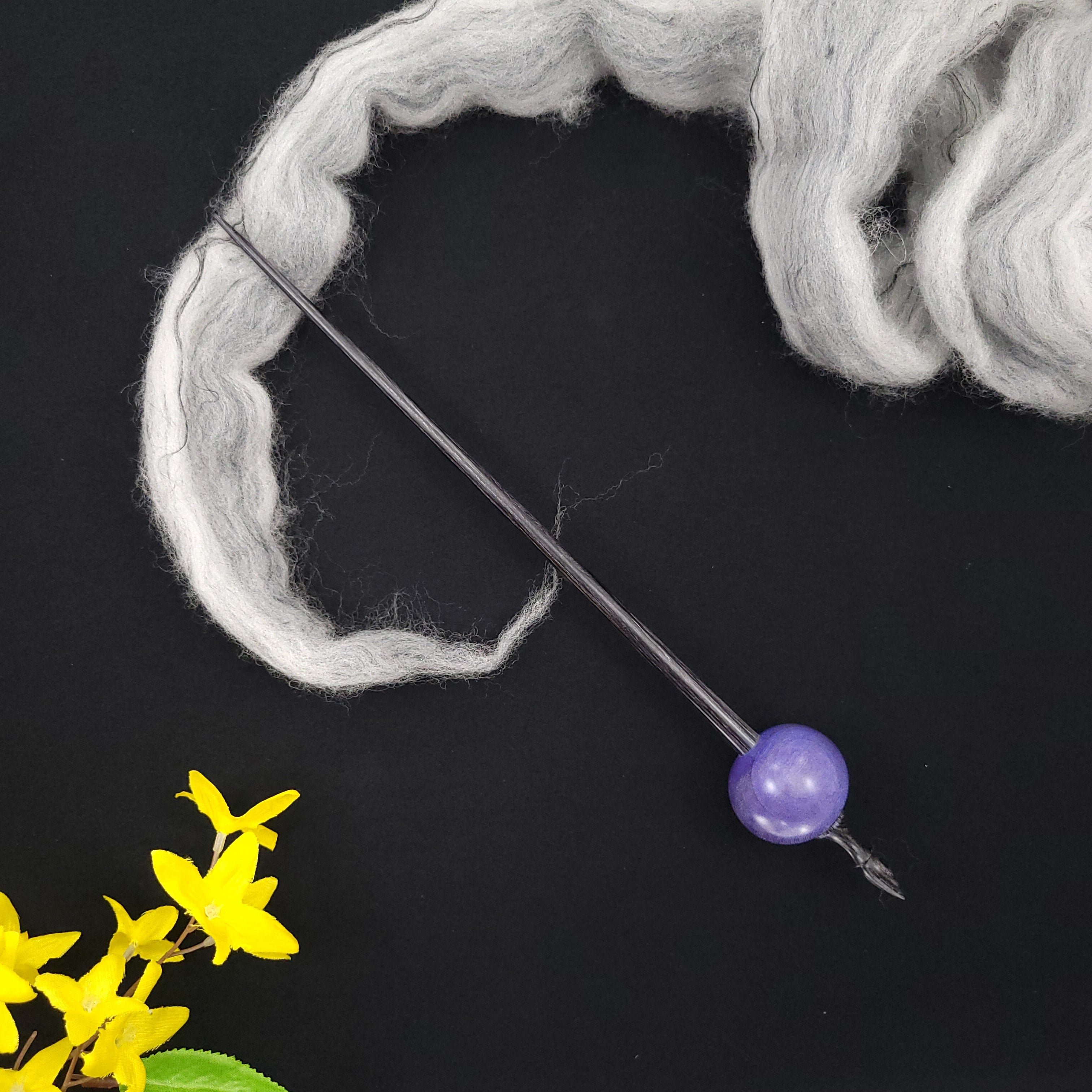 Full Size Spalted Holly Bead Spindle The Spanish Peacock