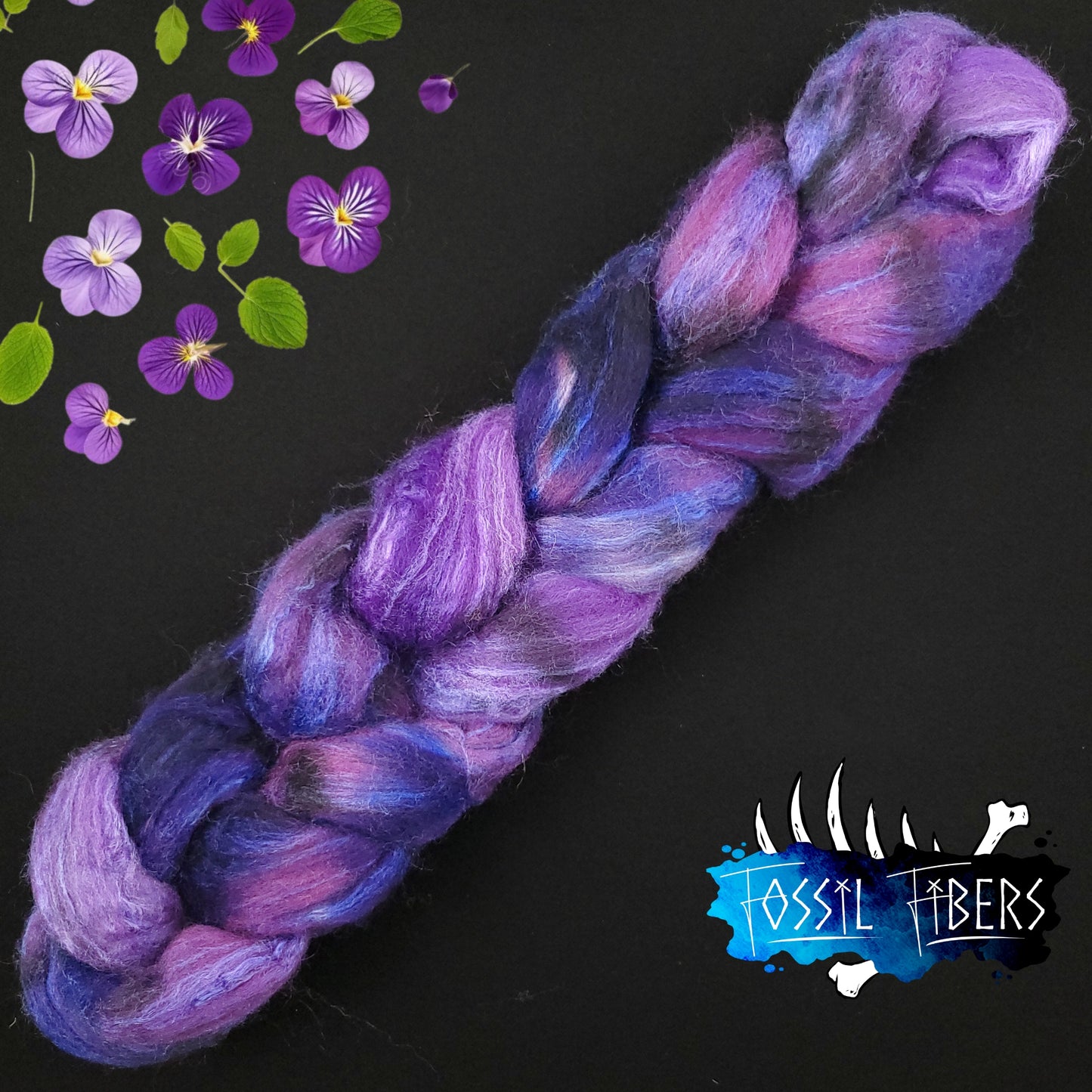 Ironweed in Bloom - 2 oz 85/15 BFL/Silk