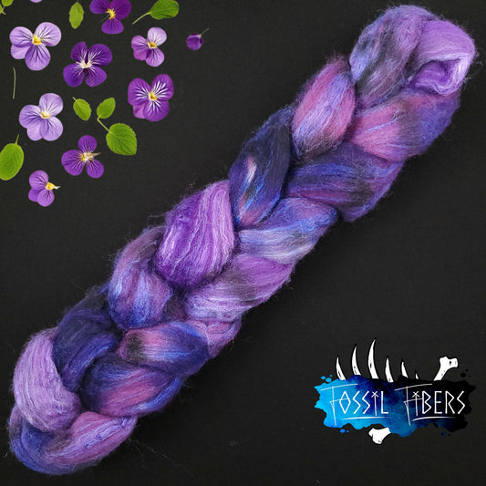 Ironweed in Bloom - 2 oz 85/15 BFL/Silk
