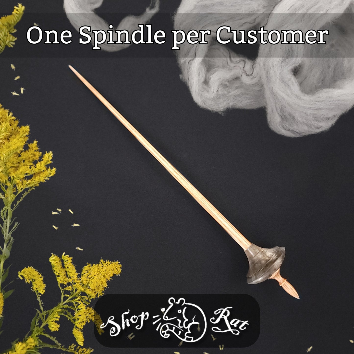 Stabilized Buckeye Burl Shop Rat Bead **One spindle per customer!
