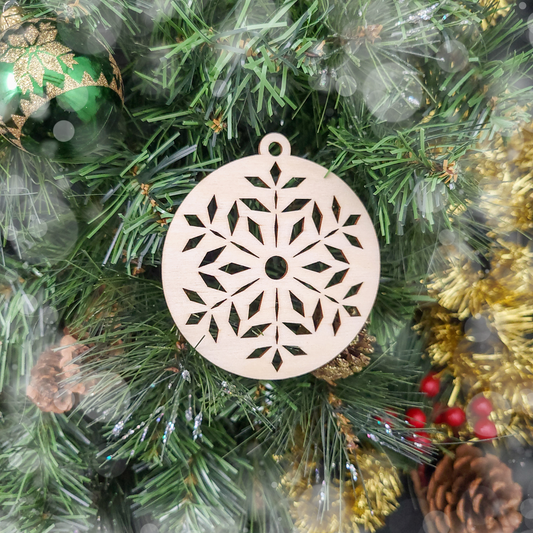 Snowflake Birch Holiday Ornament