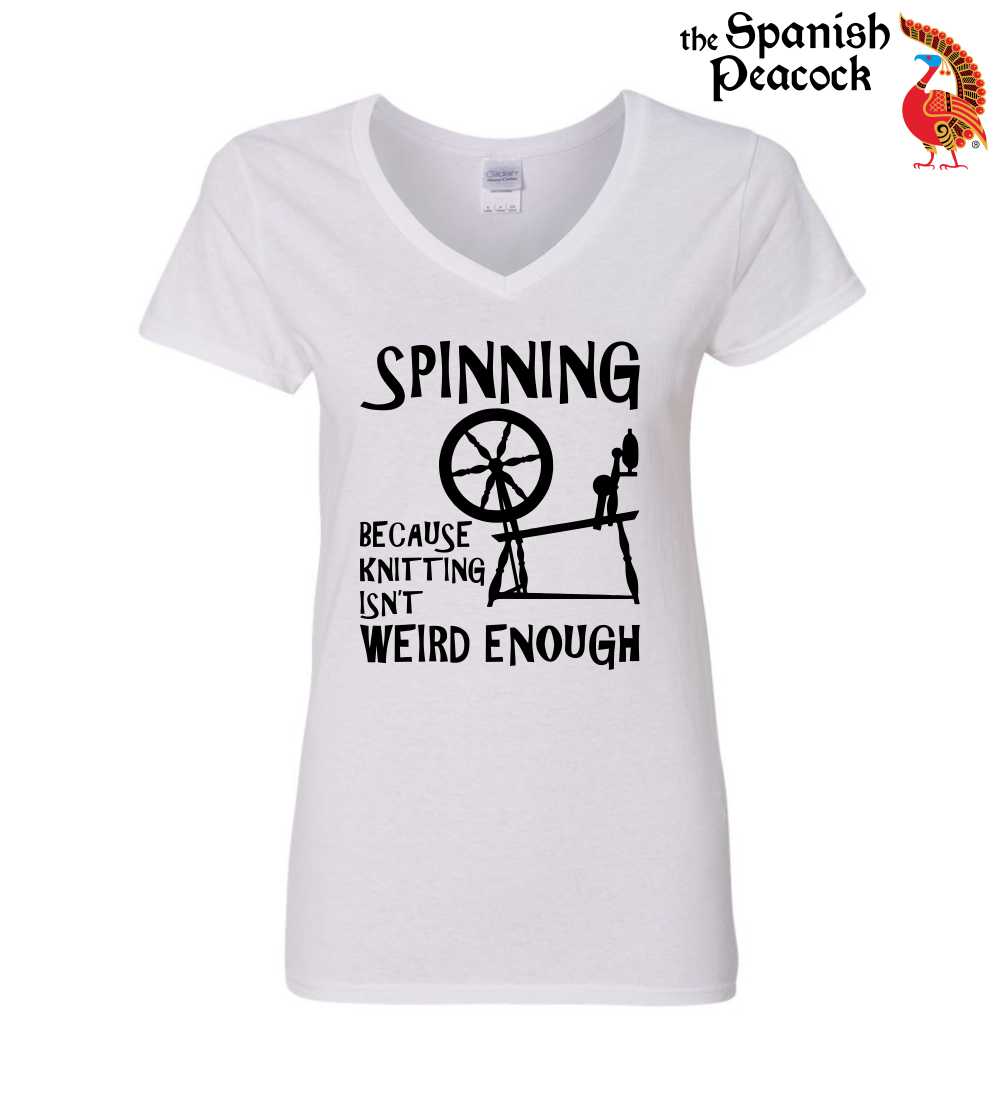 Wheel Spinning Heavy Cotton Ladies' V-Neck Tee