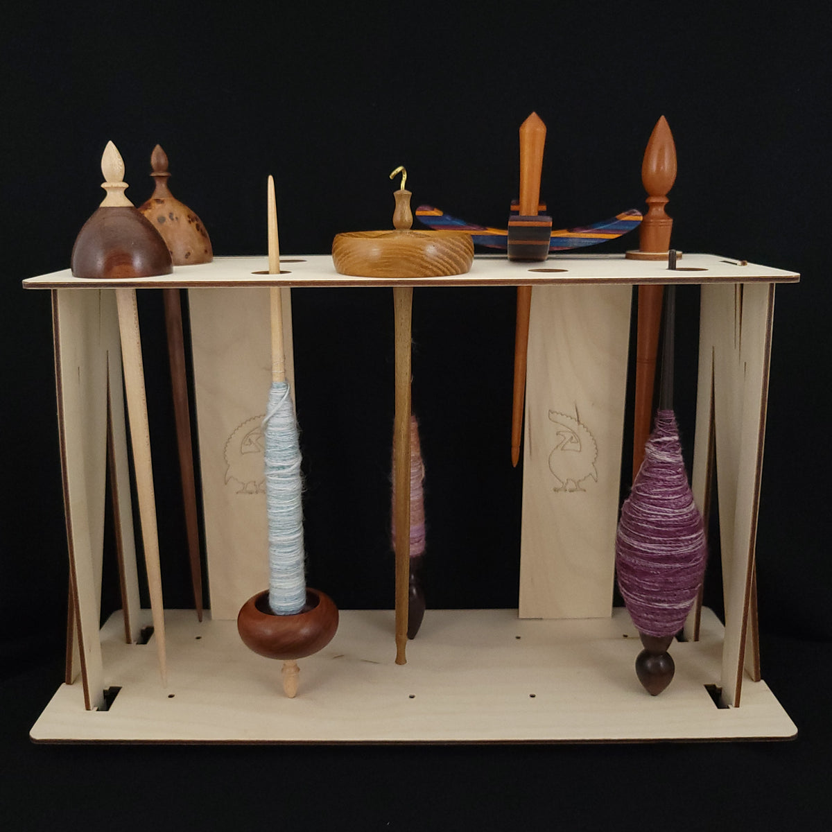 Spindle Storage Rack Doublewide Spindle Storage Stand—Pocket Edition – The Spanish Peacock