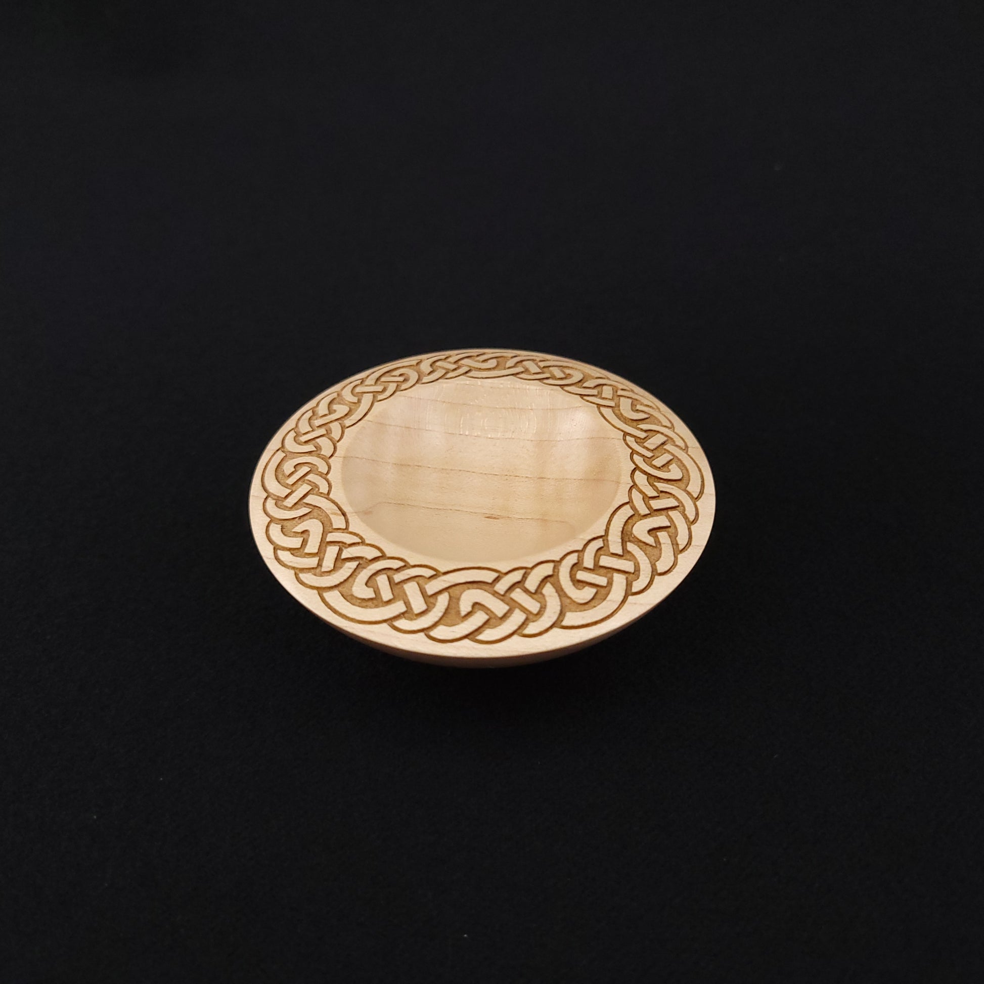 Engraved Tiger Stripe Maple Spindle Bowl The Spanish Peacock 9625