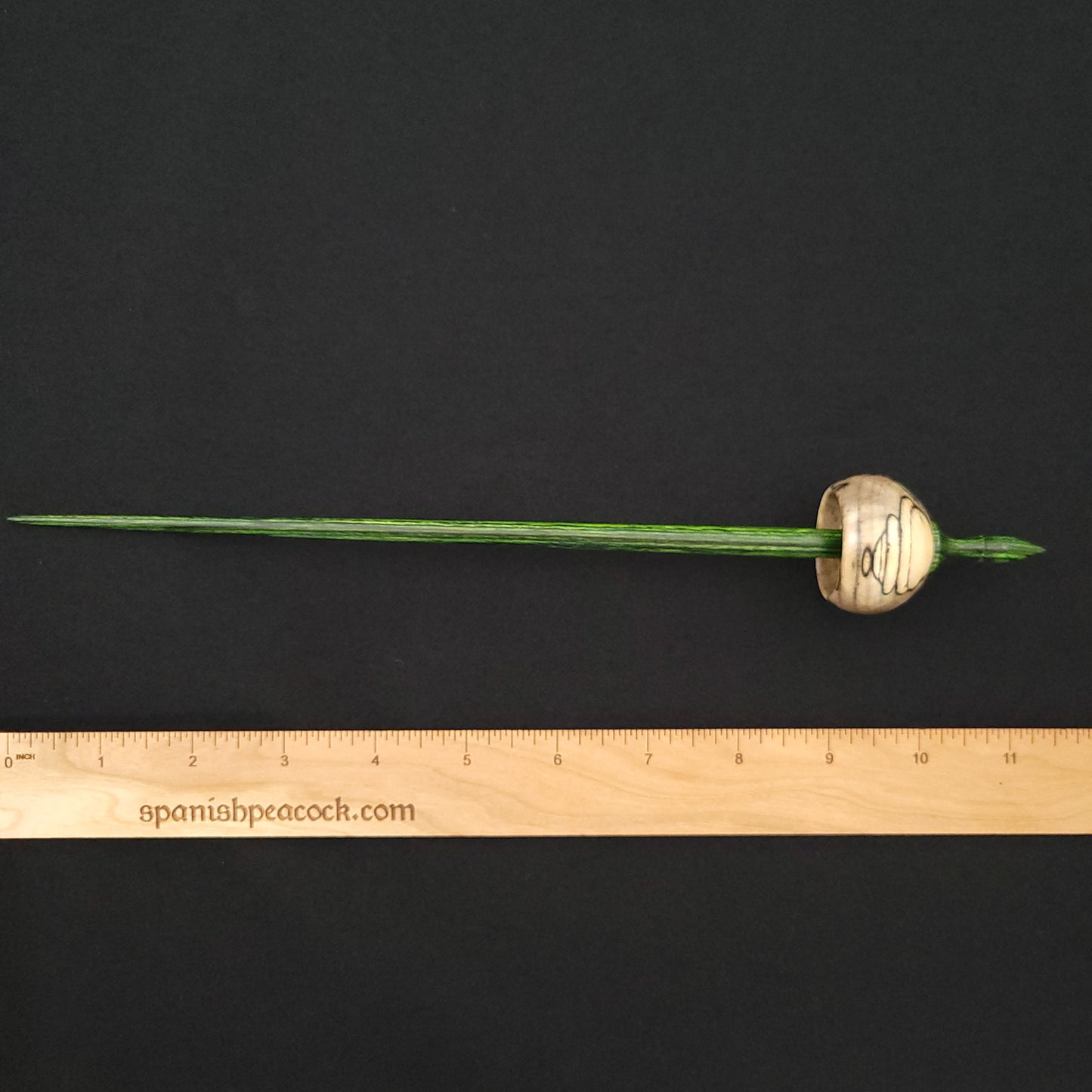 Full Size Spalted Holly Ninja Spindle