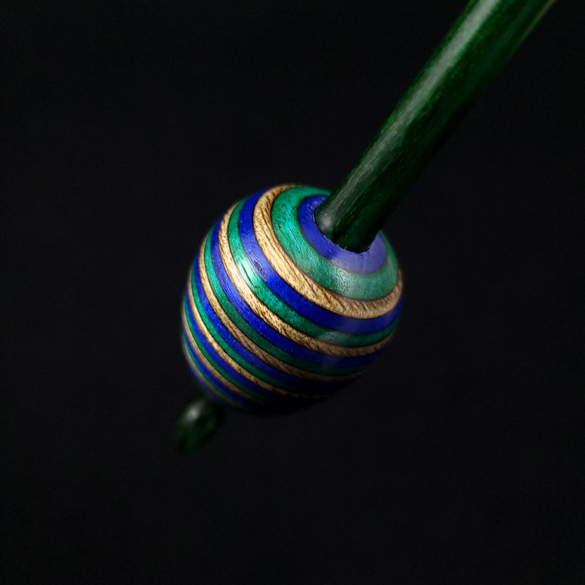 Mid Size Spectraply Birch Bead Spindle The Spanish Peacock