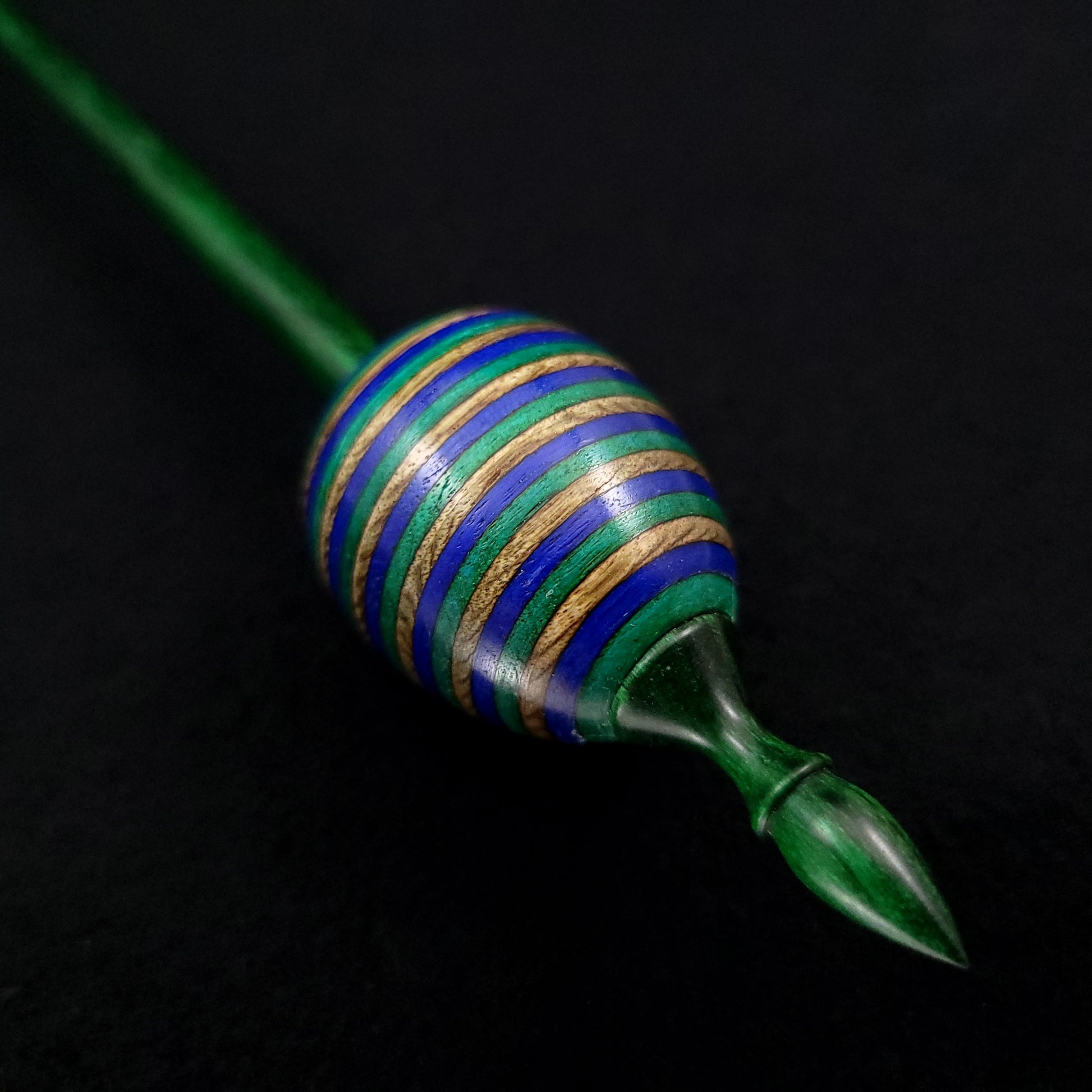Mid Size Spectraply Birch Bead Spindle The Spanish Peacock