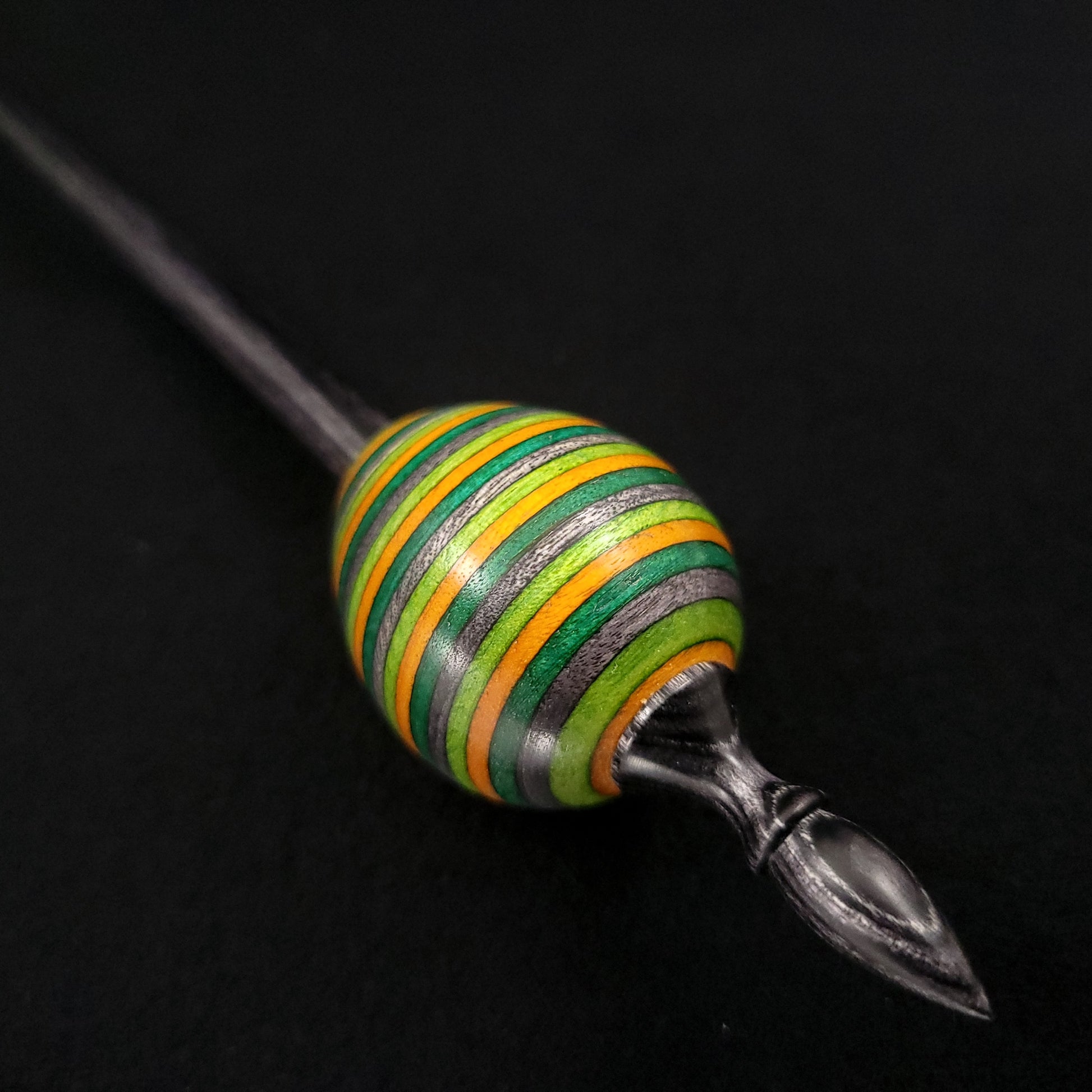 Mid Size Spectraply Birch Bead Spindle The Spanish Peacock