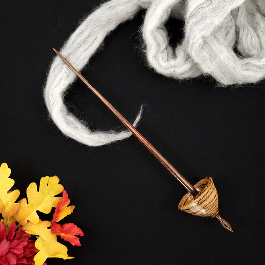 Full Size Zebrawood Tibetan Spindle