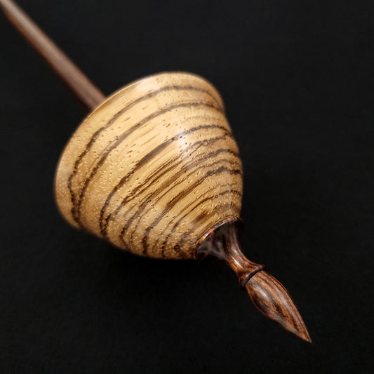 Full Size Zebrawood Tibetan Spindle