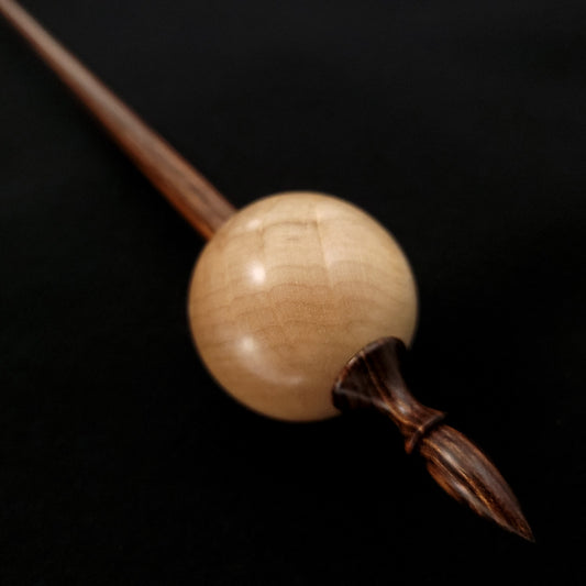 Mid Size Quilted Maple Bead Spindle