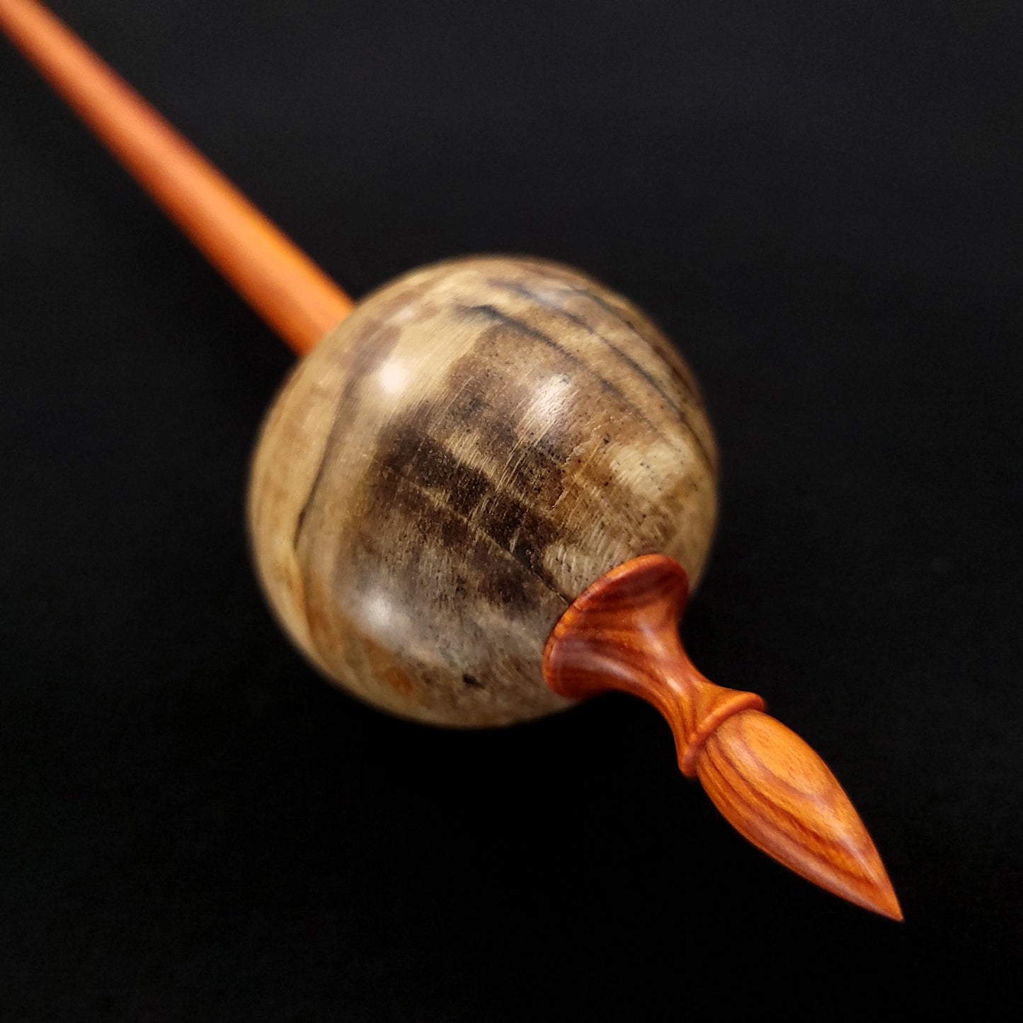 Full Size Spalted Holly Ninja Spindle