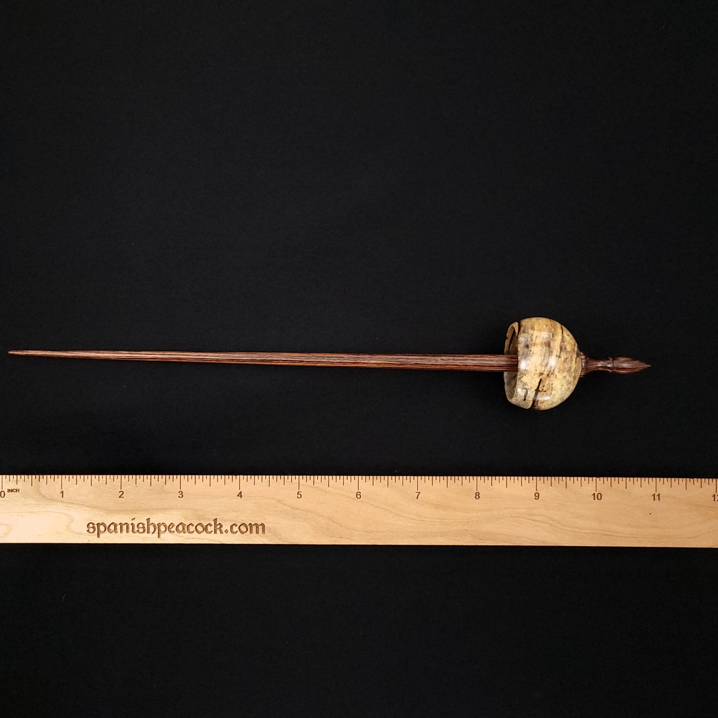 Full Size Spalted Holly Ninja Spindle