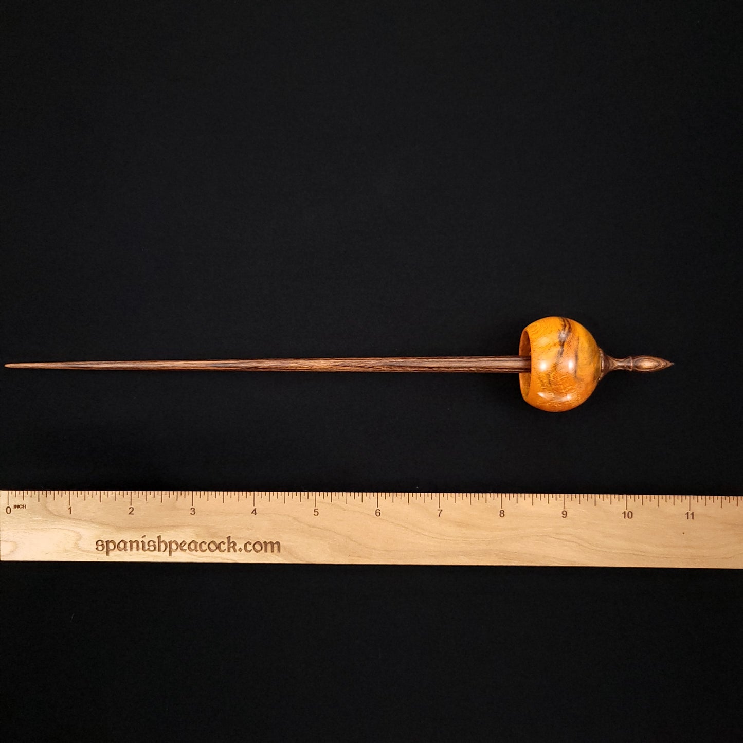 Full Size Spalted Holly Ninja Spindle