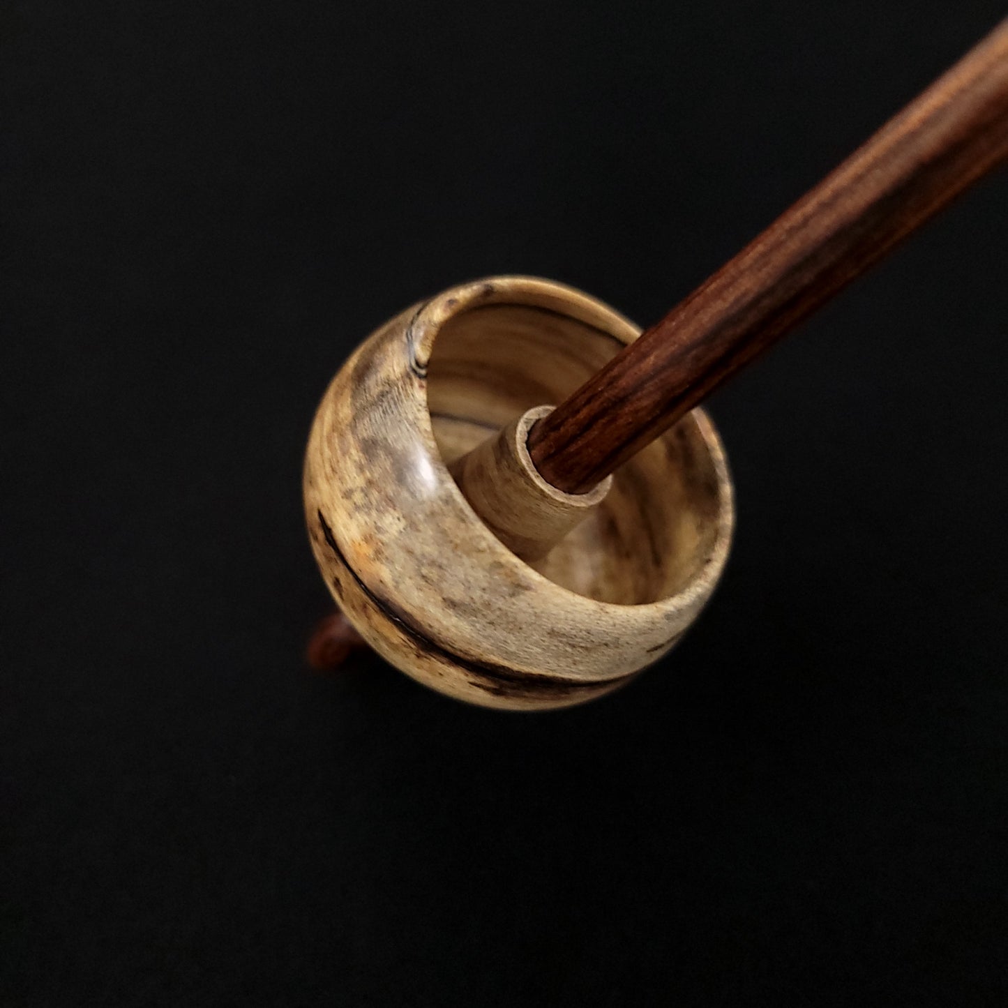 Full Size Spalted Holly Ninja Spindle