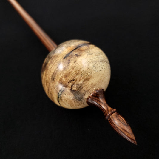 Full Size Spalted Holly Ninja Spindle