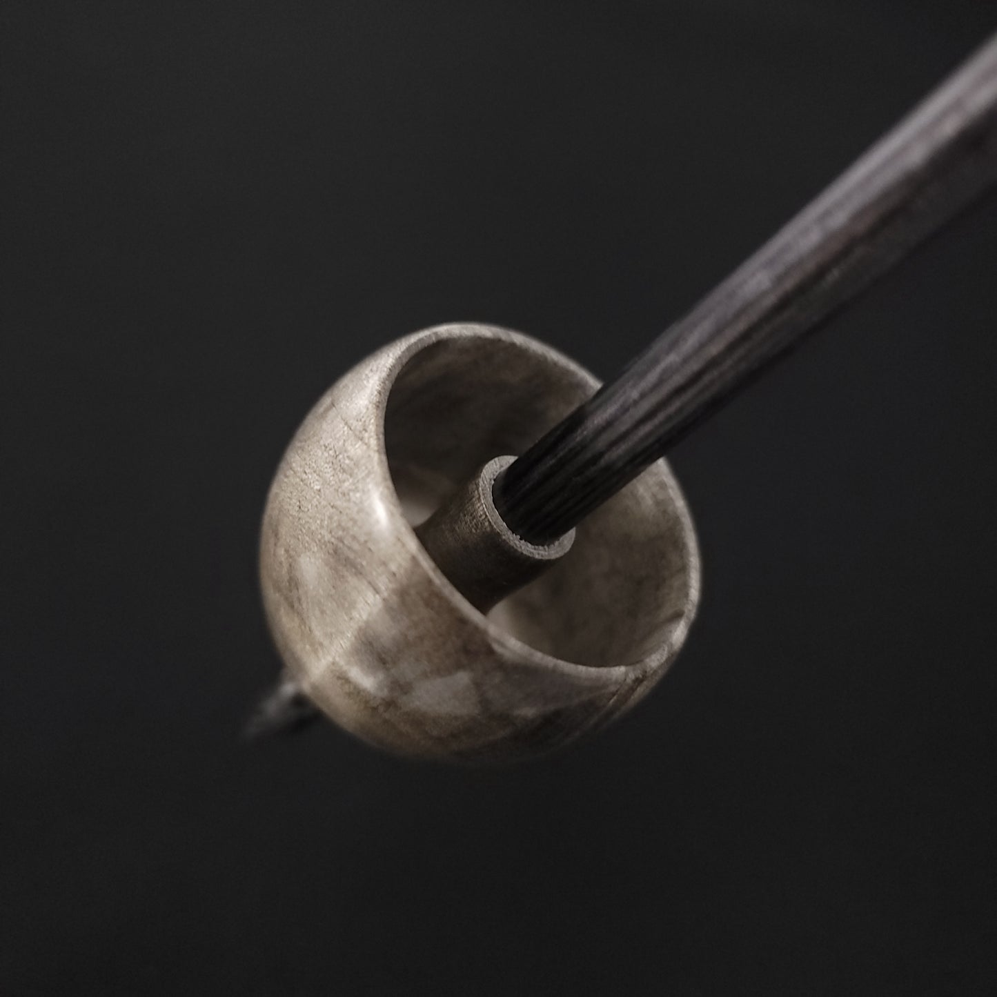 Full Size Buckeye Burl Tibetan Spindle