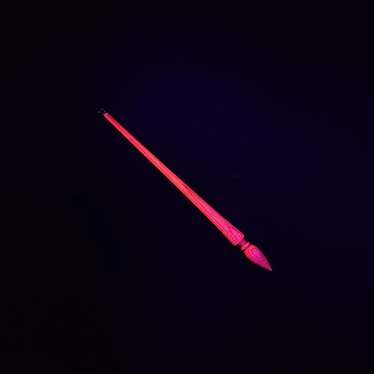 Hot Pink Spectraply Birch Russian Lace Spindle Ornament