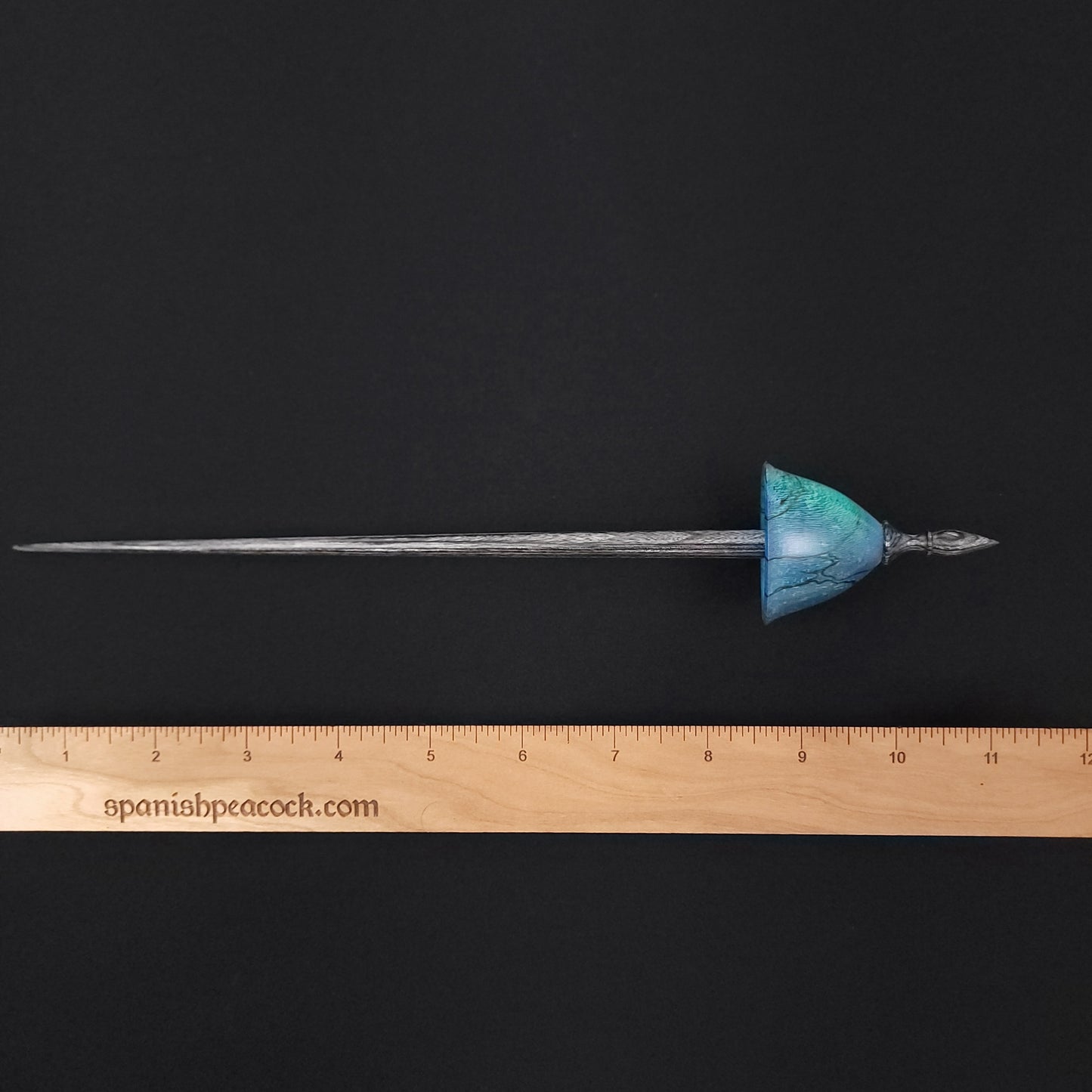 Dyed & Stabilized Spalted Holly Tibetan