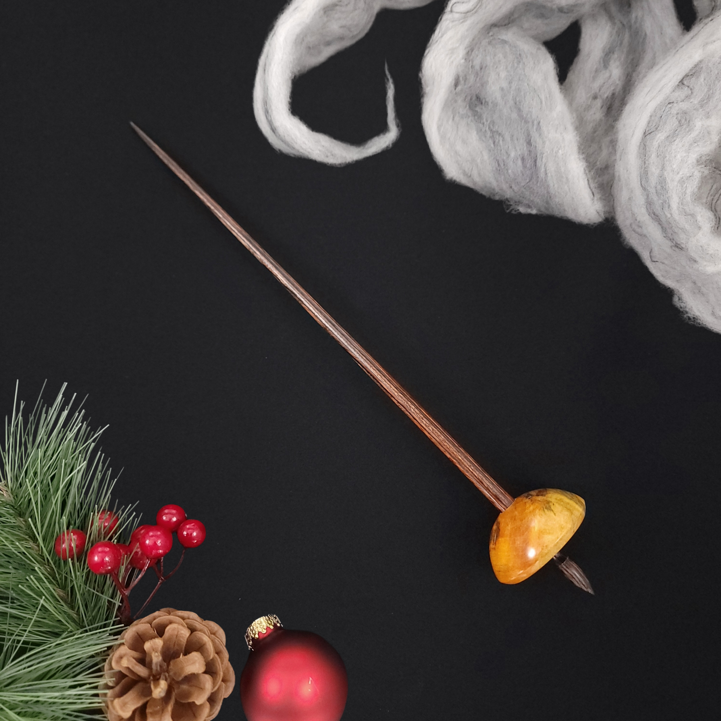 Dyed & Stabilized Spalted Maple Bob