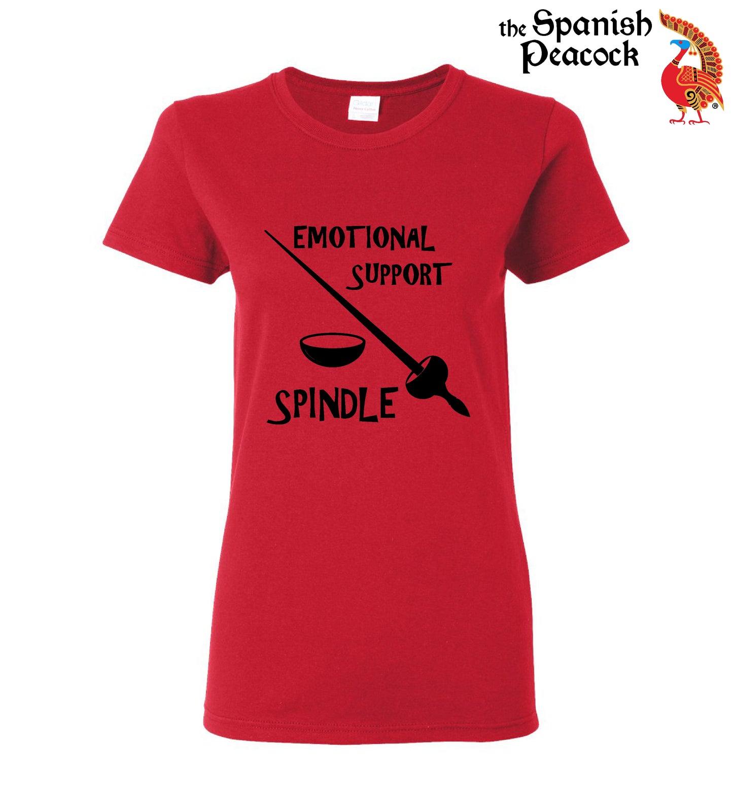 Emotional Support Spindle Heavy Cotton Ladies' Tee