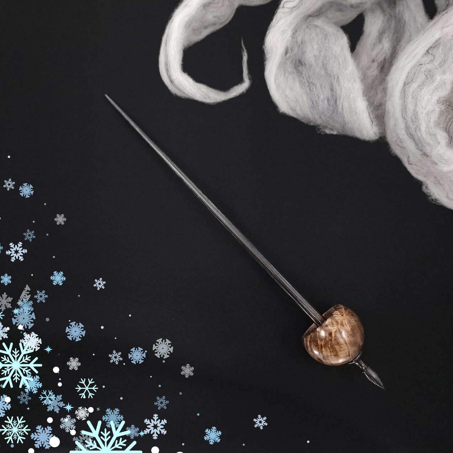 Stabilized Curly Black Mango Ninja