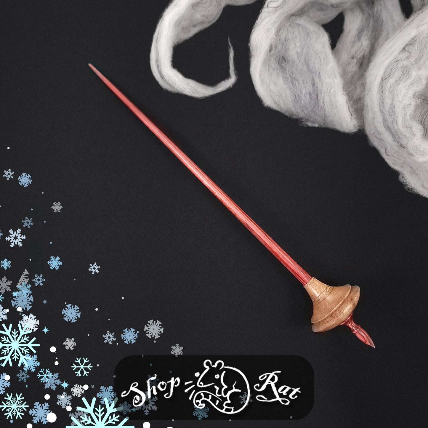 Dyed & Stabilized Curly Oak Shop Rat Bead