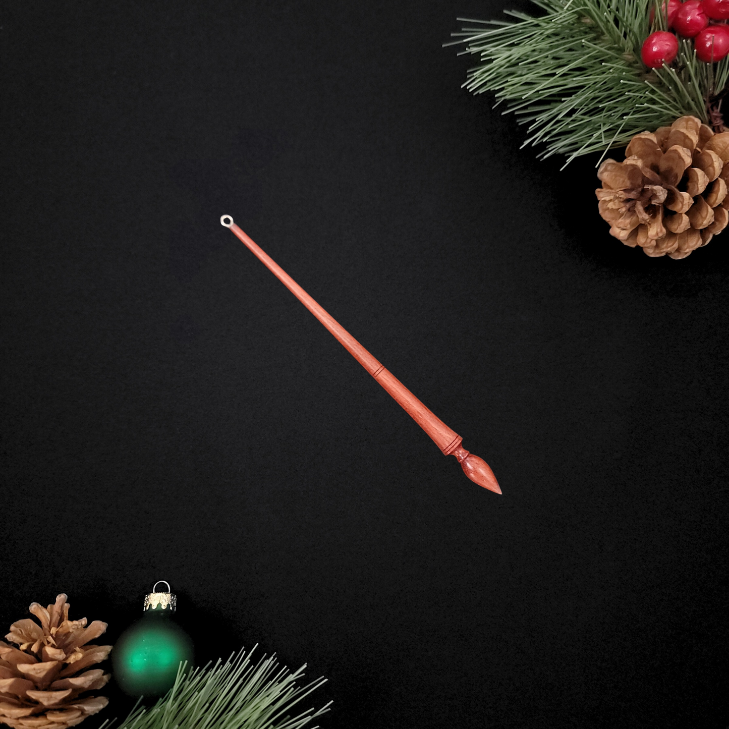 Bloodwood Russian Lace Spindle Ornament