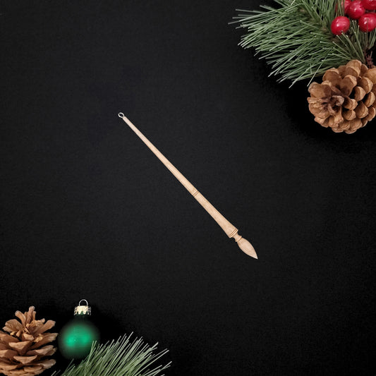 Tiger Maple Russian Lace Spindle Ornament