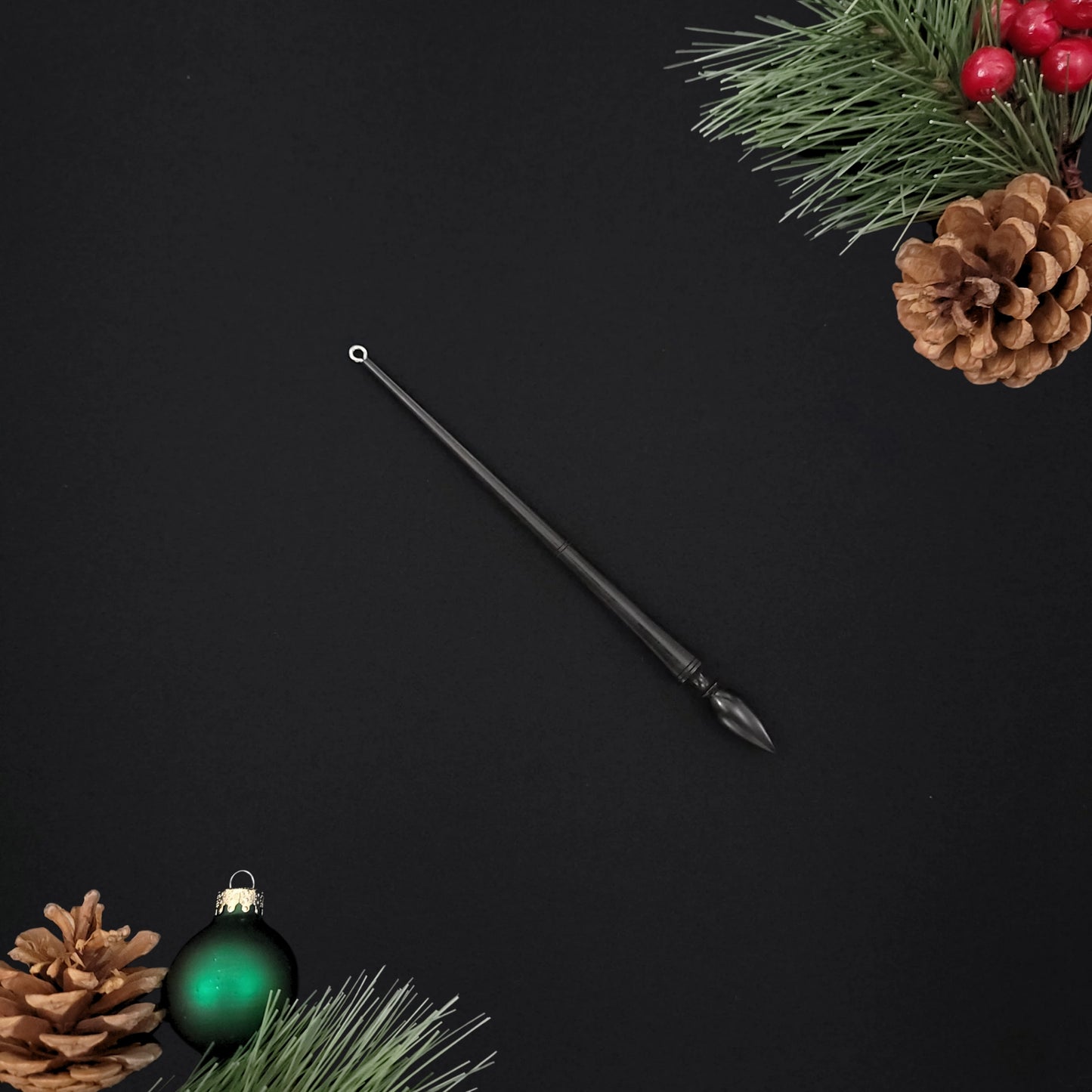 Gabon Ebony Russian Lace Spindle Ornament