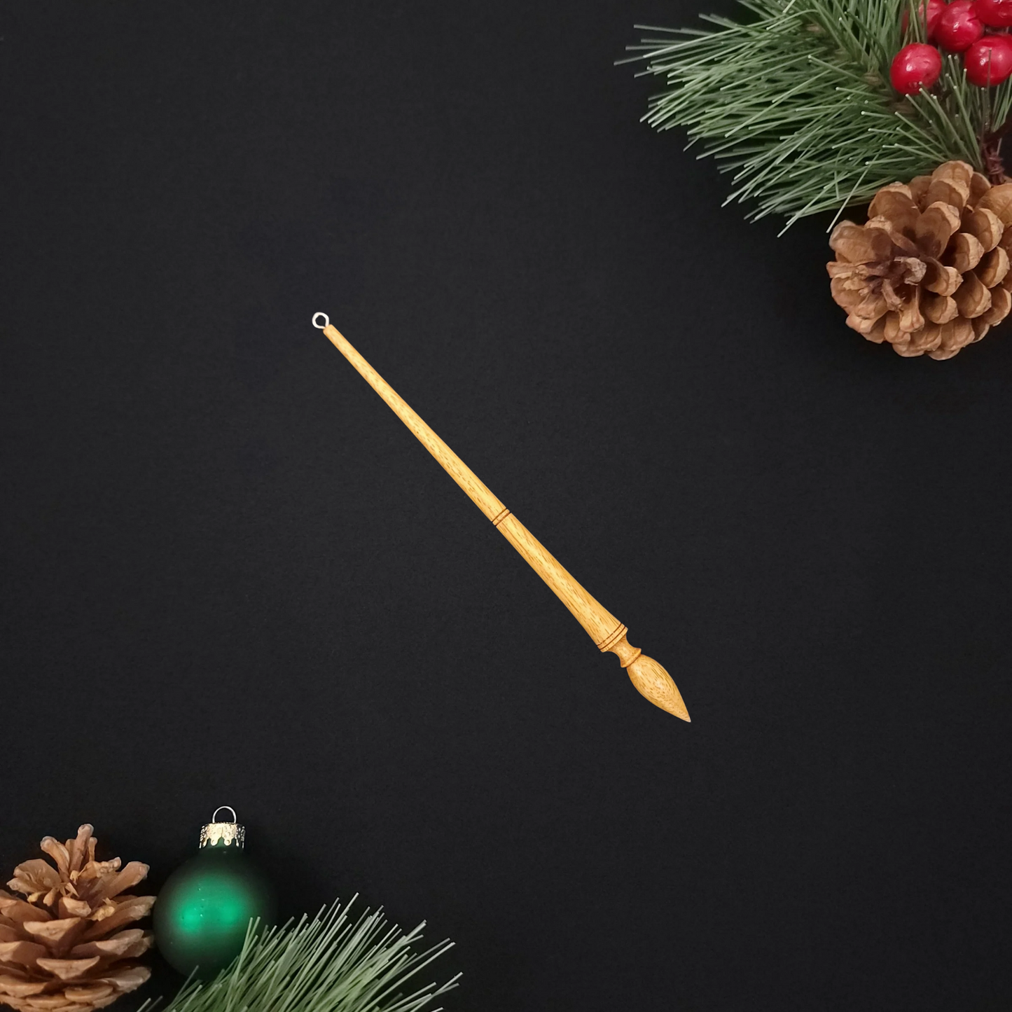 Osage Orange Russian Lace Spindle Ornament