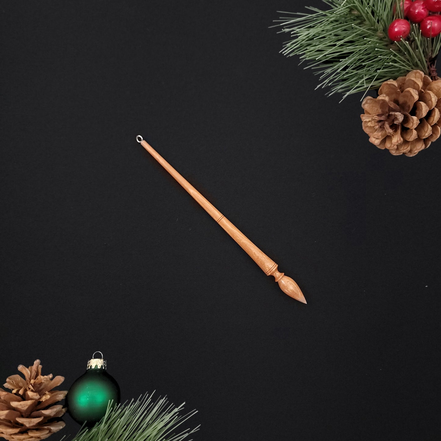 Pink Ivory Russian Lace Spindle Ornament