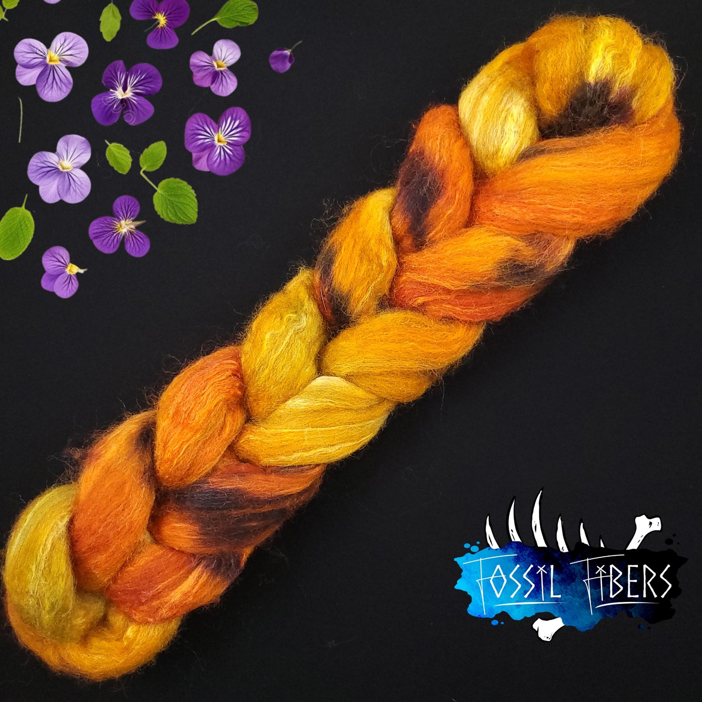 Monarchs in the Milkweed - 2 oz 85/15 BFL/Silk