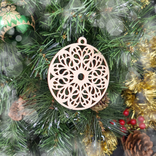 Arabesque Birch Holiday Ornament