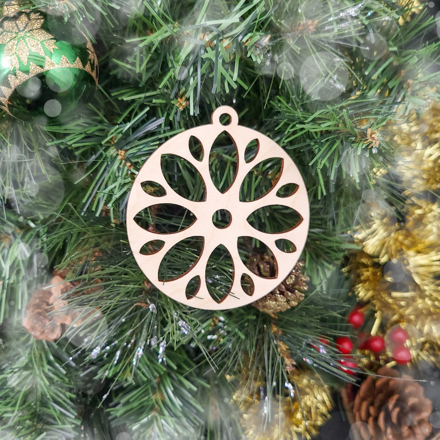 Dahlia Birch Holiday Ornament