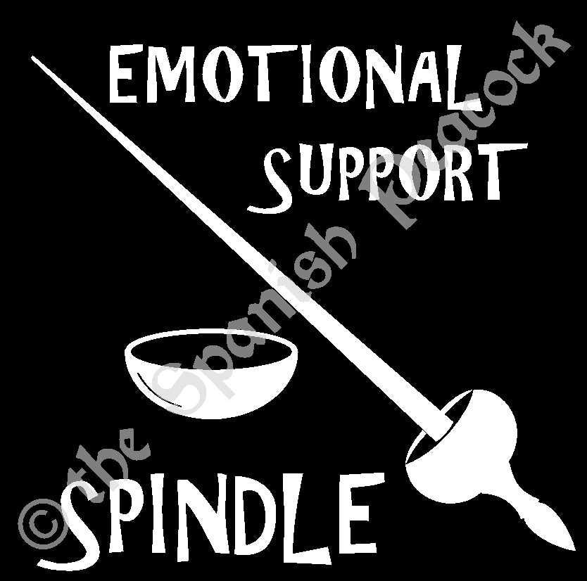 Emotional Support Spindle Vinyl Decal