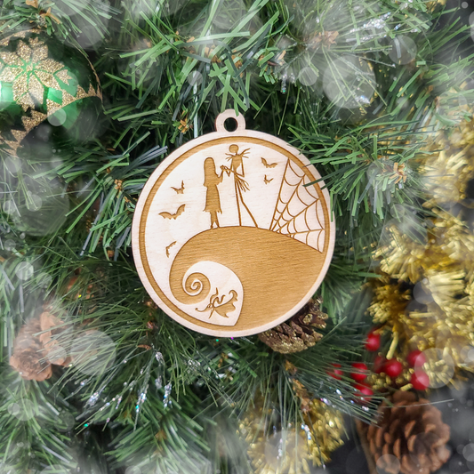 Nightmare Before Christmas Birch Holiday Ornament