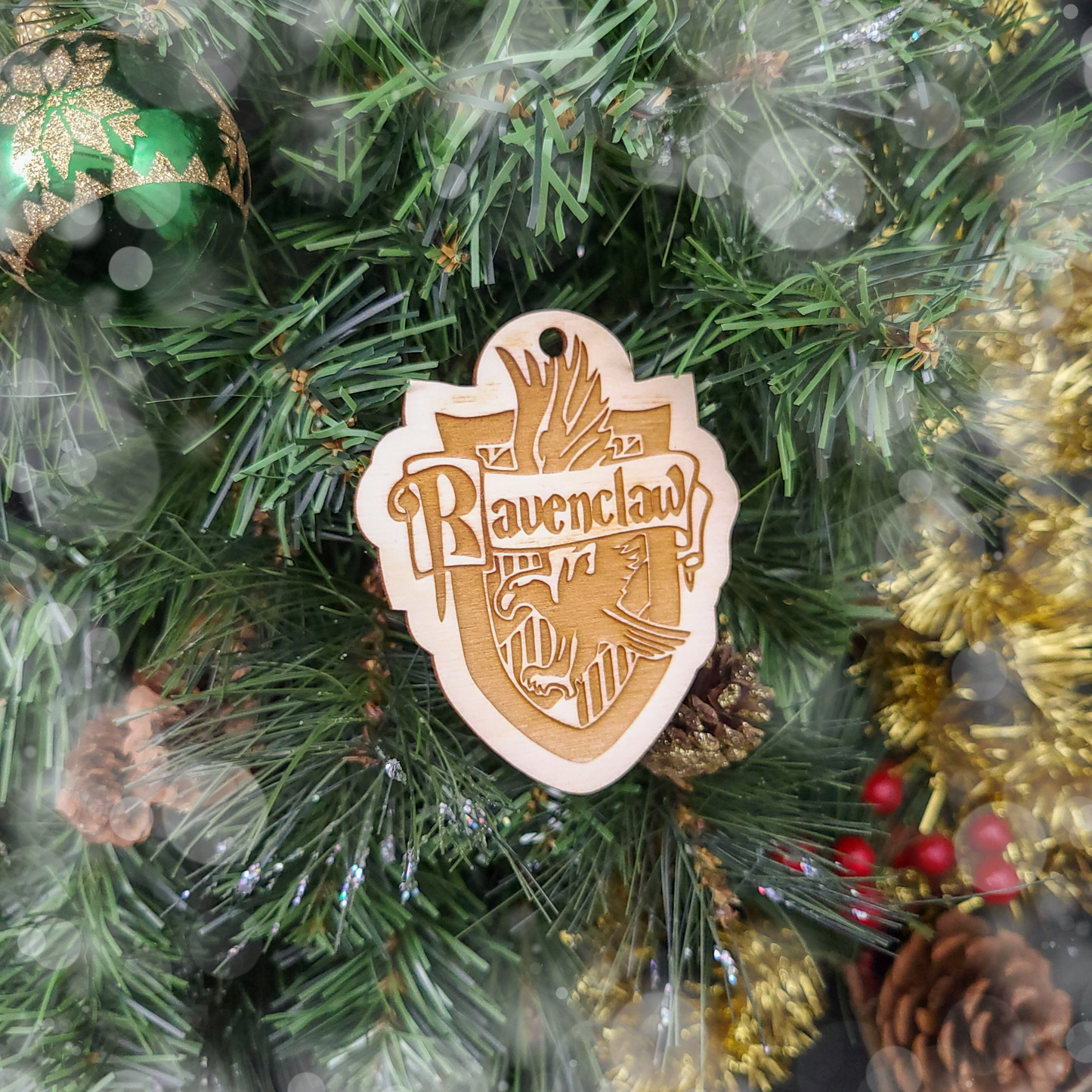 Harry Potter Hogwarts Houses Engraved Ornament