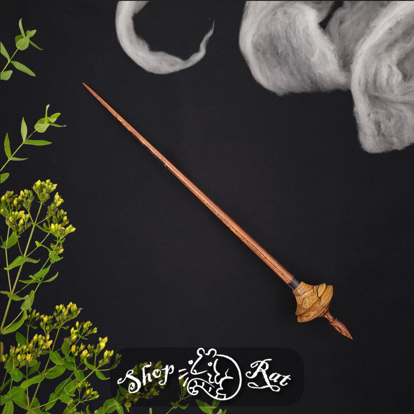 Dyed & Stabilized Olivewood Shop Rat Bead